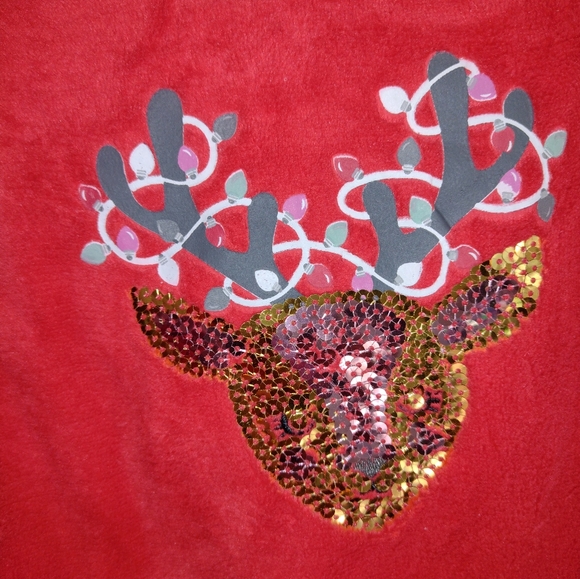 NWT NANETTE BABY  3PIECE REINDEER FACE AND LEGGING SET WITH SCRUNCHIE - Picture 6 of 8